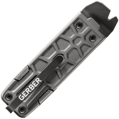 Gerber Multitool Lockdown Pry EDC accessory with black handle and stainless steel tools, designed for everyday carry and versatile use.