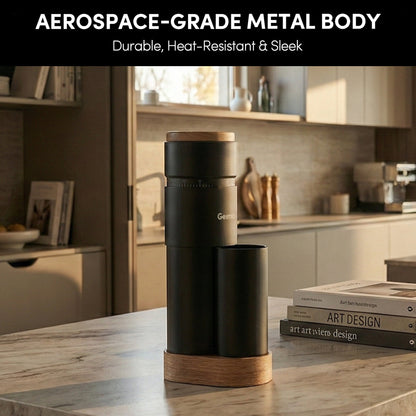 Geimori T38 Plus-The True Pro Grade Portable Coffee Grinder with 38mm Conical Burr, Anti-Static Tech, Stepless Grind Settings, Zero Retention