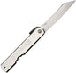 Higonokami folding knife with a 3 to 3.75-inch blade, featuring a sleek metal handle and traditional Japanese design.
