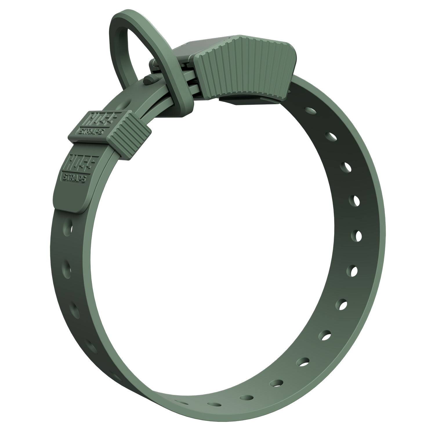 Seafoam Hoss Straps™ field collar with D-ring, 24-inch adjustable dog collar made of durable straps.