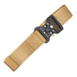 Canvas EDC belt from Americana Pipedream Apparel, showing a close-up of the durable canvas strap and metal buckle.