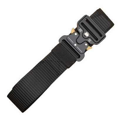 Canvas EDC belt by Americana Pipedream Apparel featuring durable canvas material and sturdy metal buckle.