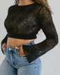 Mesh Spider Web Halftee