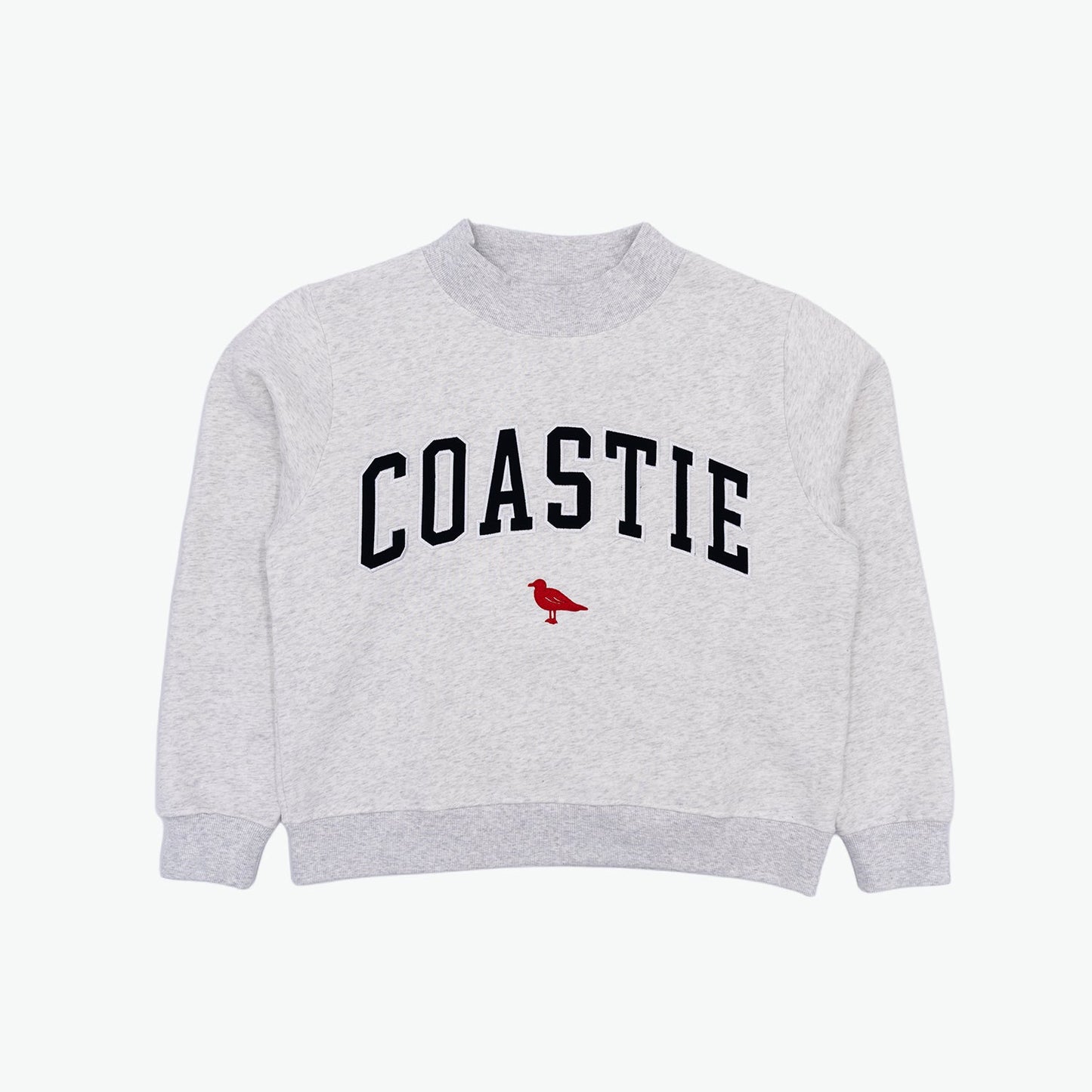 Coastie Embroidered Mockneck Sweatshirt