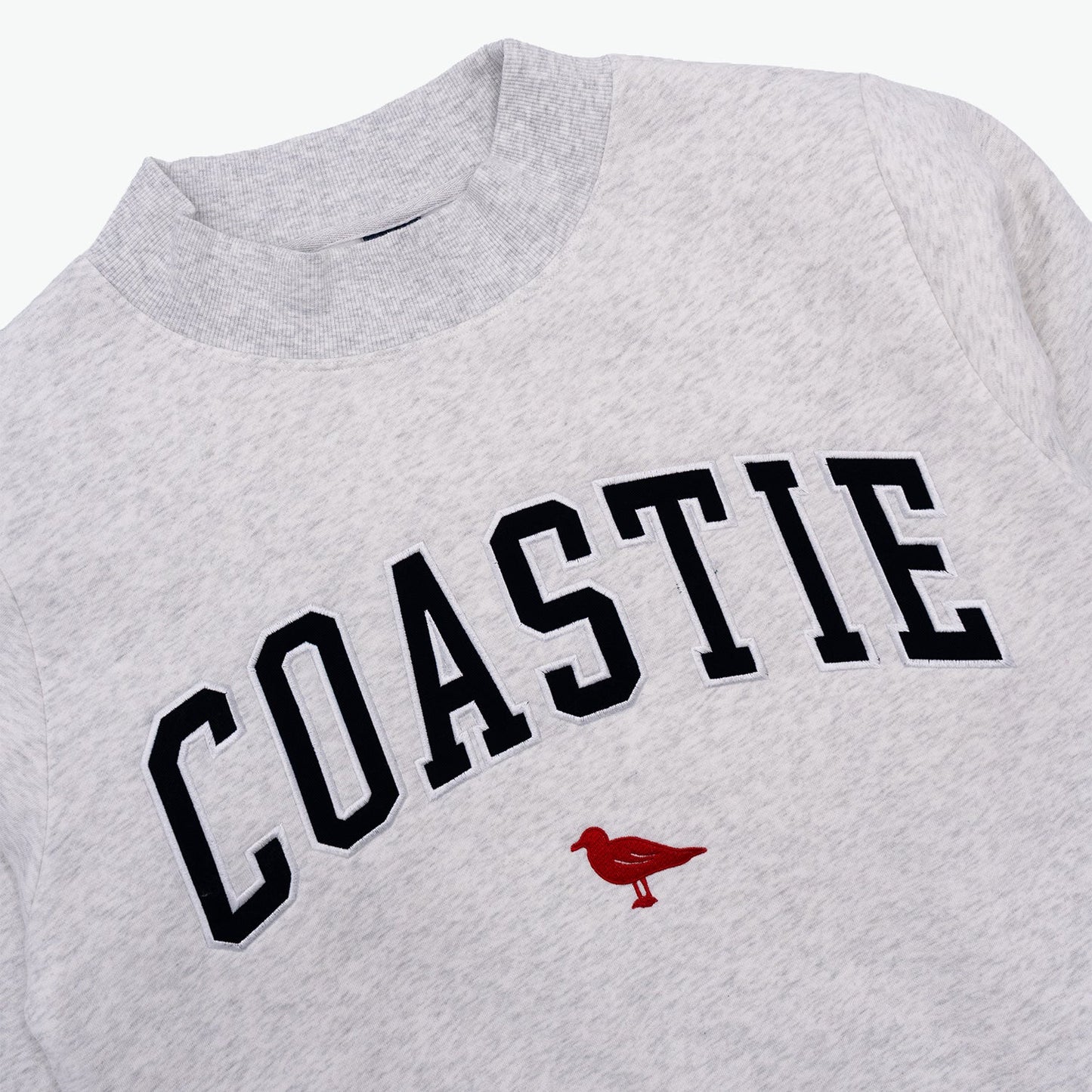 Coastie Embroidered Mockneck Sweatshirt