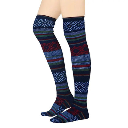 Over The Knee Fleece Socks - Nordic