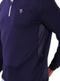 White Water Life Monterey Performance quarter zip long sleeve shirt displayed on a model, showcasing its comfortable fit and fabric details.