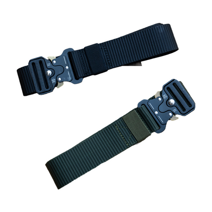 Canvas EDC belt by Americana Pipedream Apparel featuring durable canvas material and sturdy metal buckle.