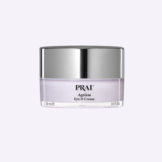 PRAI Beauty Ageless Eye D-Crease, 15ml, anti-aging eye cream with brightening and smoothing effects for tired eyes.