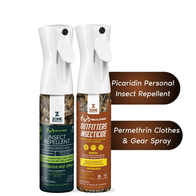 Zone Protects Zone Realtree Total Tick Prevention insect repellent with Picaridin for effective insect and tick protection.