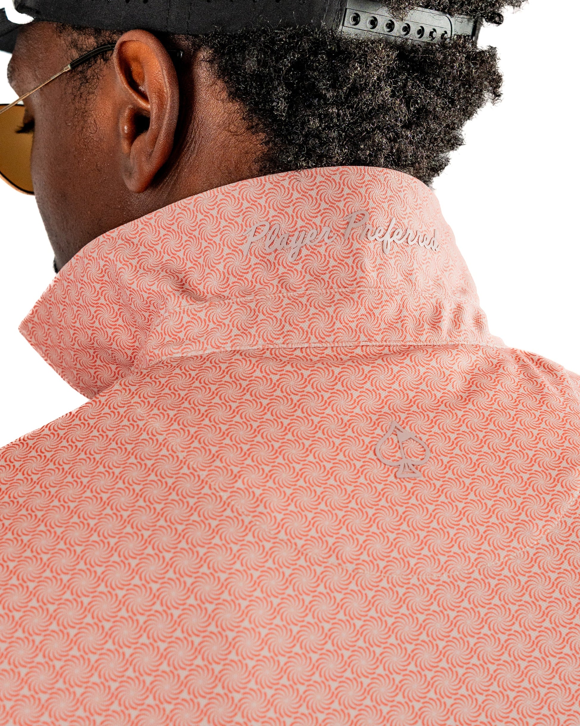Pins and Aces Phoenix Whirl men's polo shirt in vibrant colors, featuring a classic fit and breathable fabric.