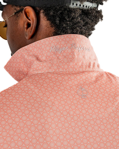 Pins and Aces Phoenix Whirl men's polo shirt in vibrant colors, featuring a classic fit and breathable fabric.