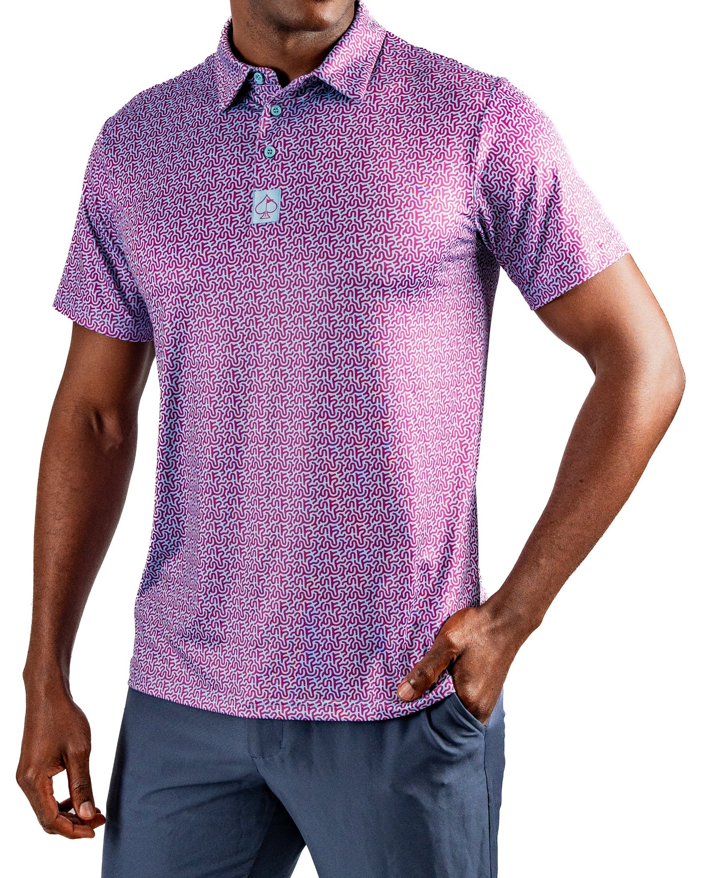 Men's Polo shirt from Pins and Aces Sugar Circuit collection, featuring a stylish design and comfortable fit.