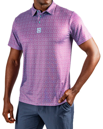 Men's Polo shirt from Pins and Aces Sugar Circuit collection, featuring a stylish design and comfortable fit.