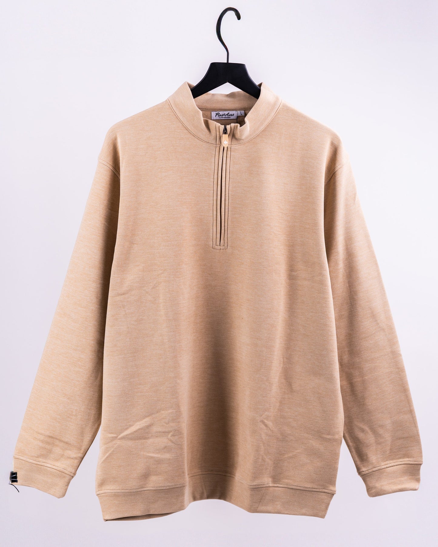 Men's Player Preferred™ Pullover in Sand, Pins and Aces men's outerwear, soft fabric, casual fit, suitable for outdoor wear