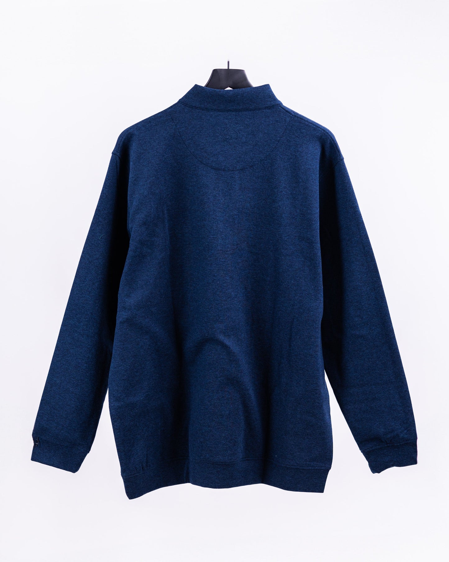 Men's Heathered Navy Player Preferred™ Pullover by Pins and Aces, navy-colored men's outerwear with a comfortable fit and stylish design.