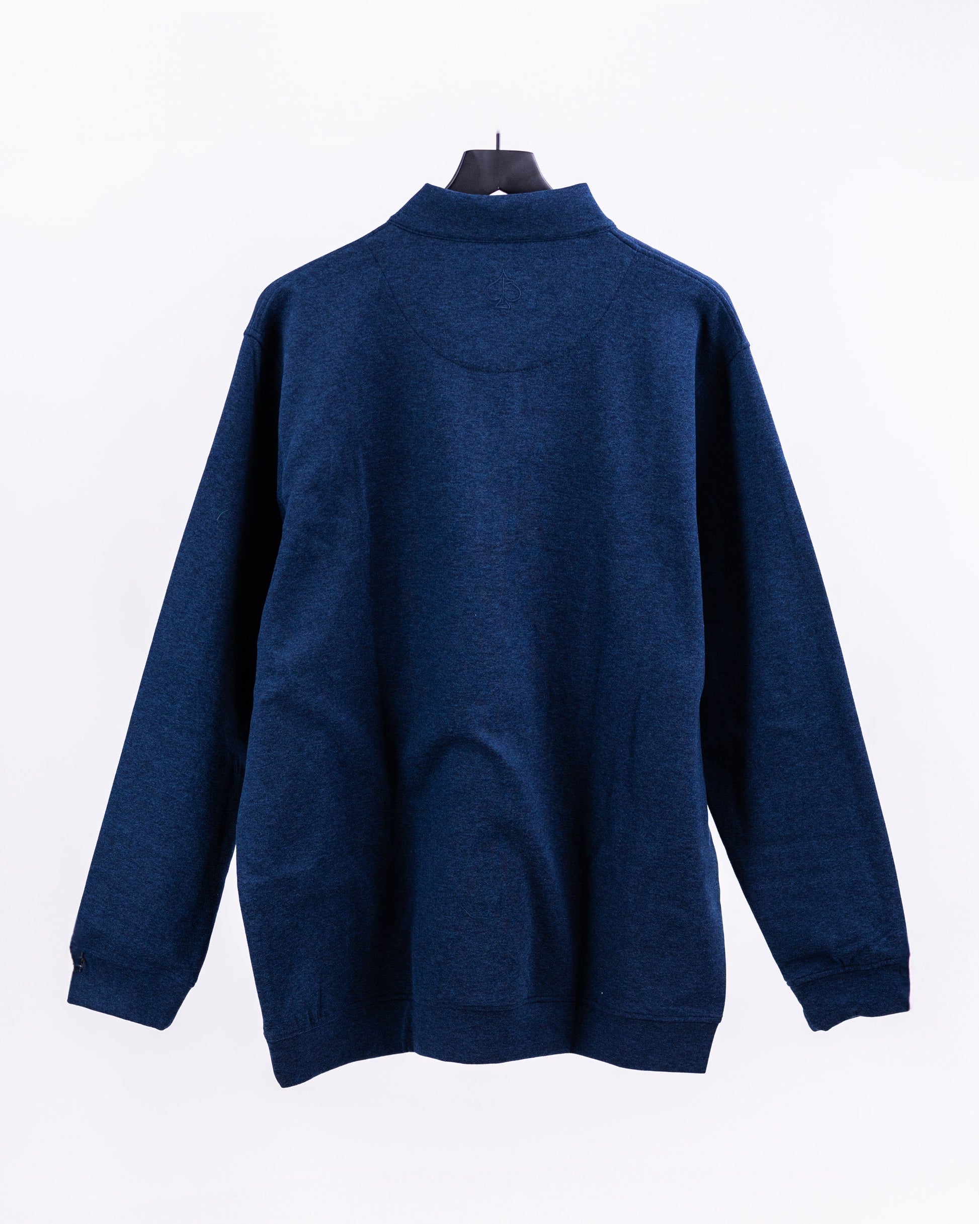 Men's Heathered Navy Player Preferred™ Pullover by Pins and Aces, navy-colored men's outerwear with a comfortable fit and stylish design.
