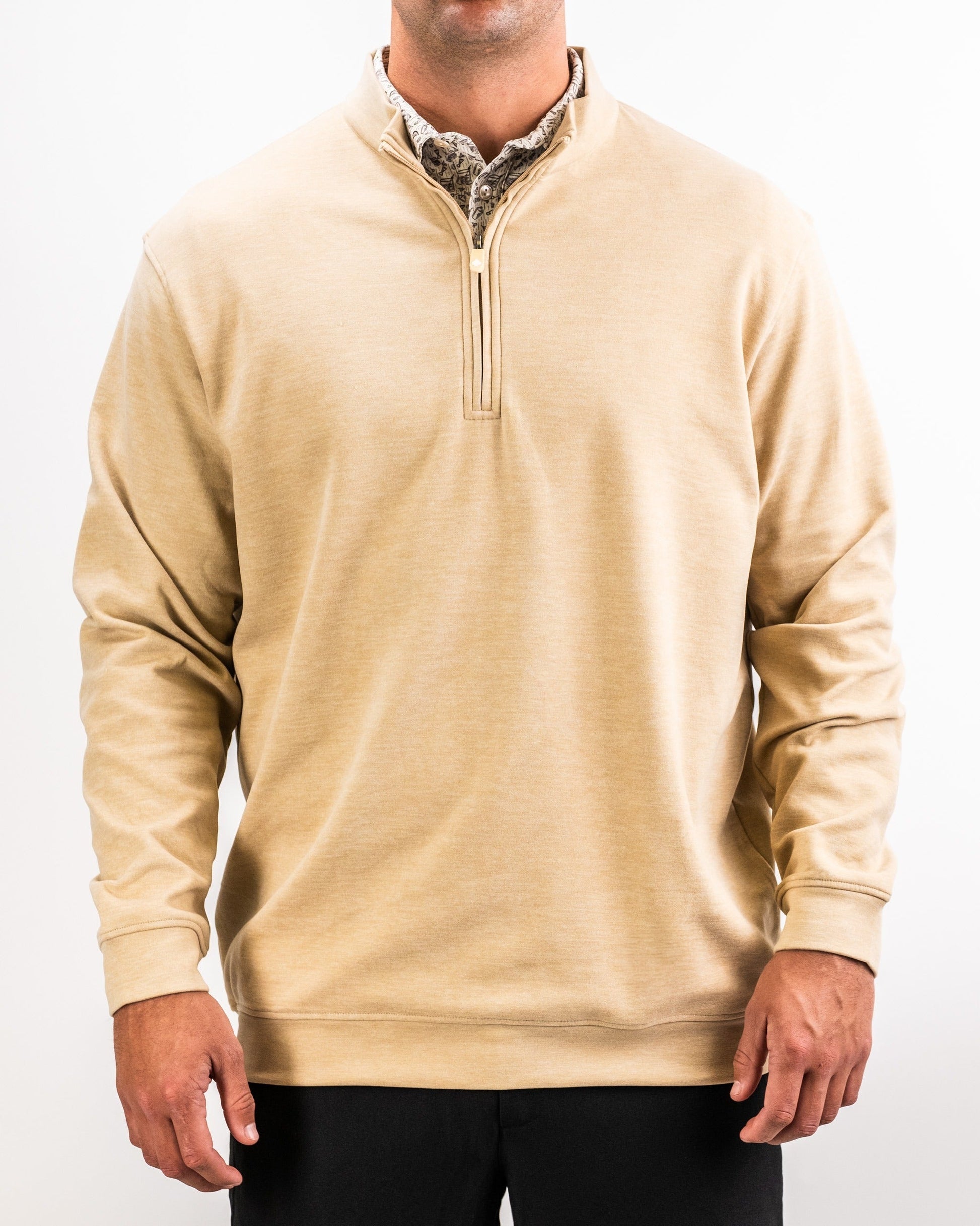 Men's Player Preferred™ Pullover in Sand, Pins and Aces men's outerwear, featuring a comfortable, casual pullover design.