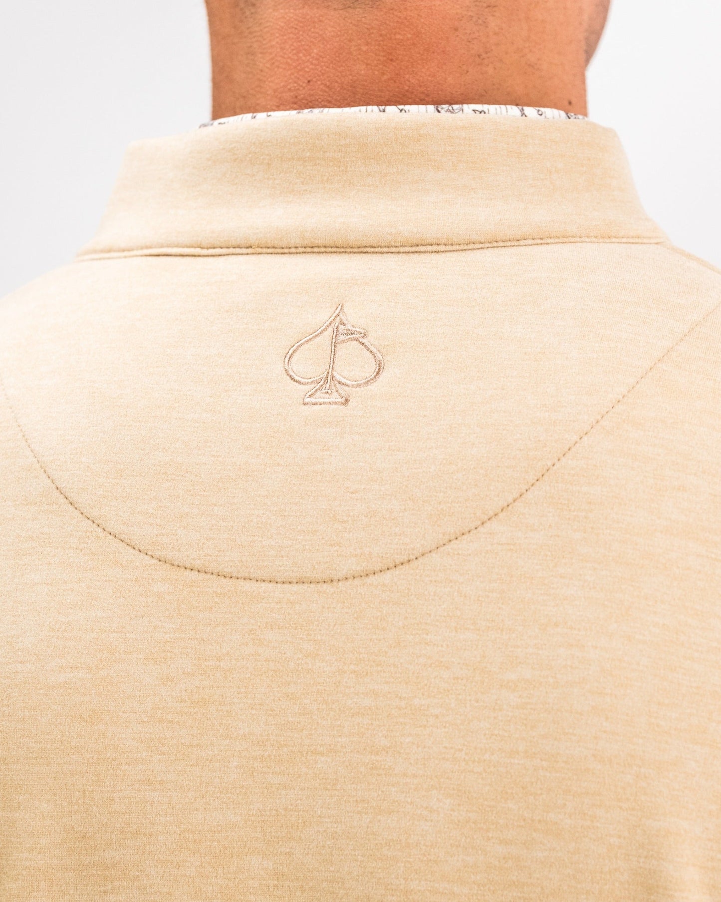 Men's Player Preferred™ Pullover in Sand, Pins and Aces men's outerwear, lightweight pullover with a comfortable fit and casual style.