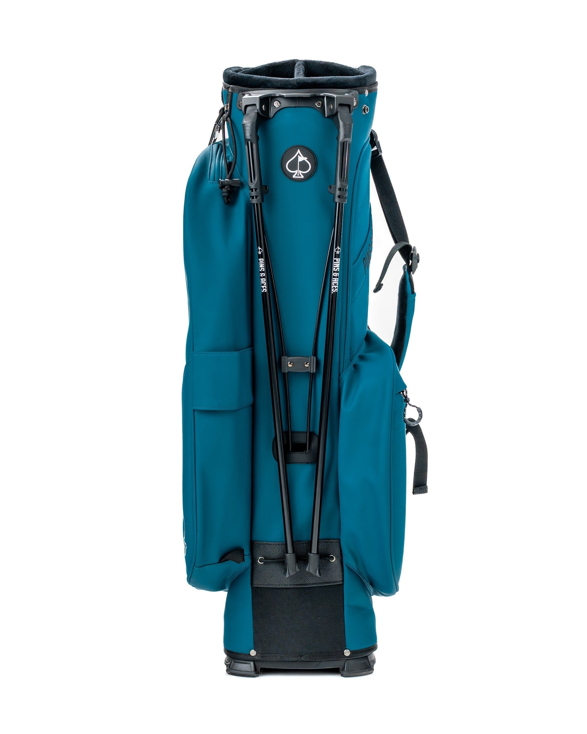 Player Preferred™ Sea Strike golf bag by Pins and Aces with multiple compartments and padded straps for comfortable carrying.