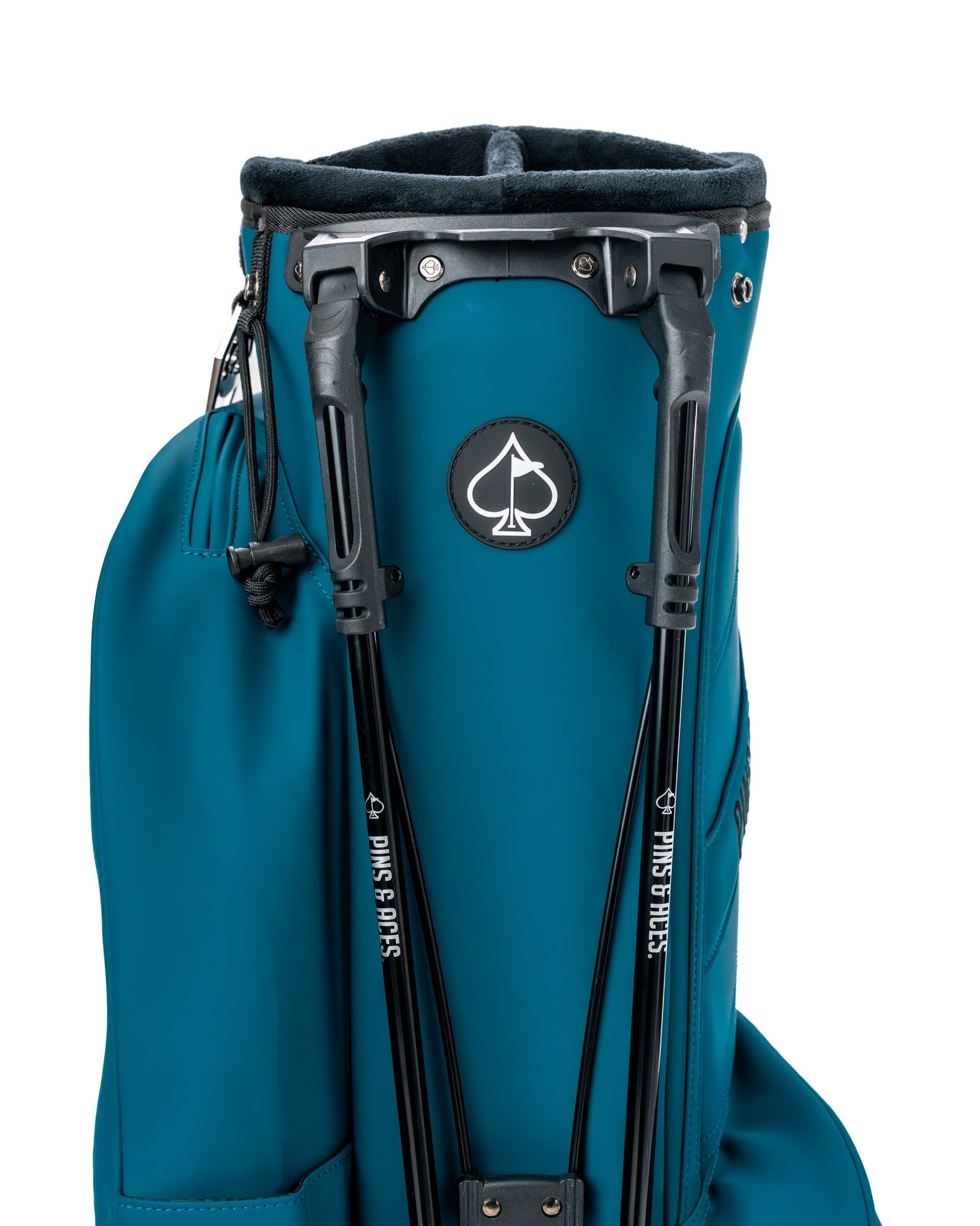 Player Preferred™ Sea Strike golf bag by Pins and Aces with multiple compartments and shoulder strap for easy carrying.