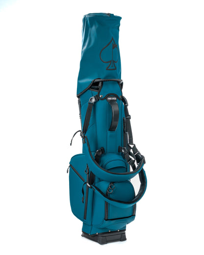 Pins and Aces Player Preferred™ Golf Bag in Sea Strike with multiple compartments and padded straps for easy carrying.