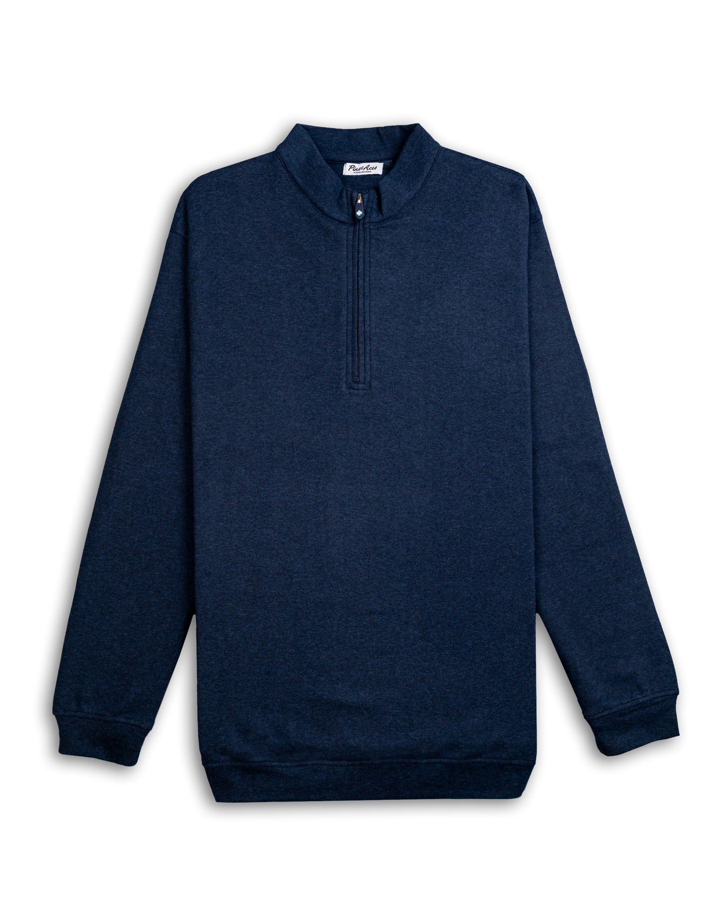 Men's Heathered Navy Player Preferred™ Pullover by Pins and Aces, men's outerwear with a comfortable, stylish design.