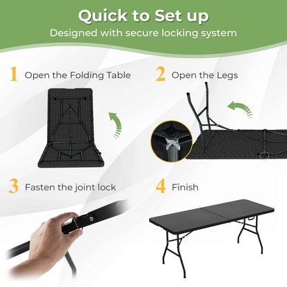 Portable Folding Camping Table with Carrying Handle