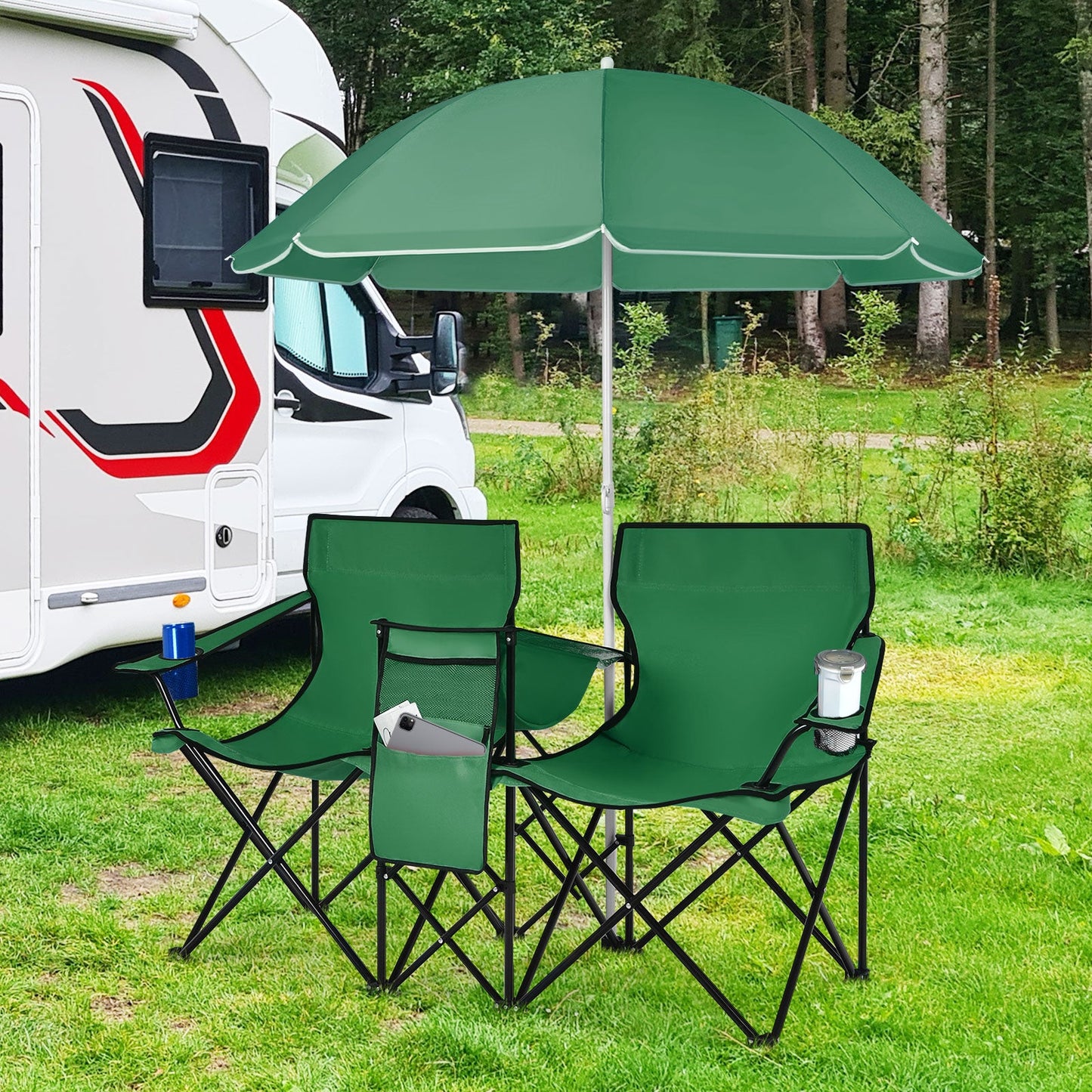 Portable Folding Picnic Double Chair
