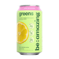Be Amazing Daily Greens Drink in pink lemonade flavor, ready-to-drink (RTD) beverage with vibrant pink color and fresh fruit appearance.