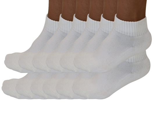Set of 12 unisex bamboo viscose crew socks in natural color by Spun Bamboo, showcasing soft, breathable fabric and comfortable fit.