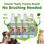 Adore Pet oral care spray bottle with nozzle for freshening pet's breath and dental hygiene.