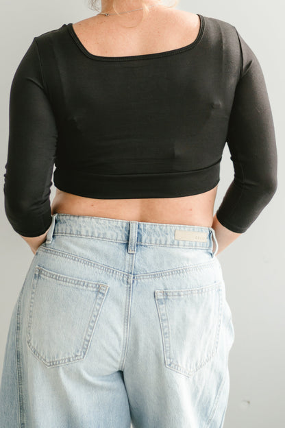 Halftee Square Neck 3/4 Sleeve