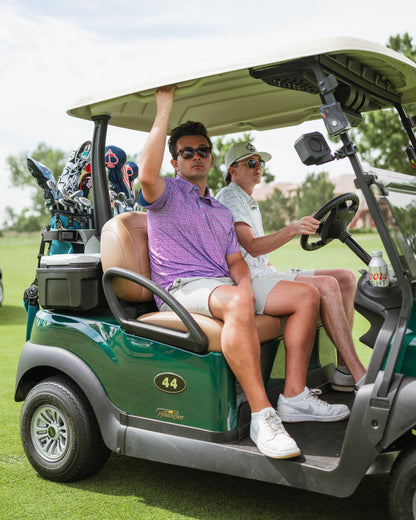 Pieced men's polo shirt from Pins and Aces Sugar Circuit collection, featuring a stylish design and comfortable fit.