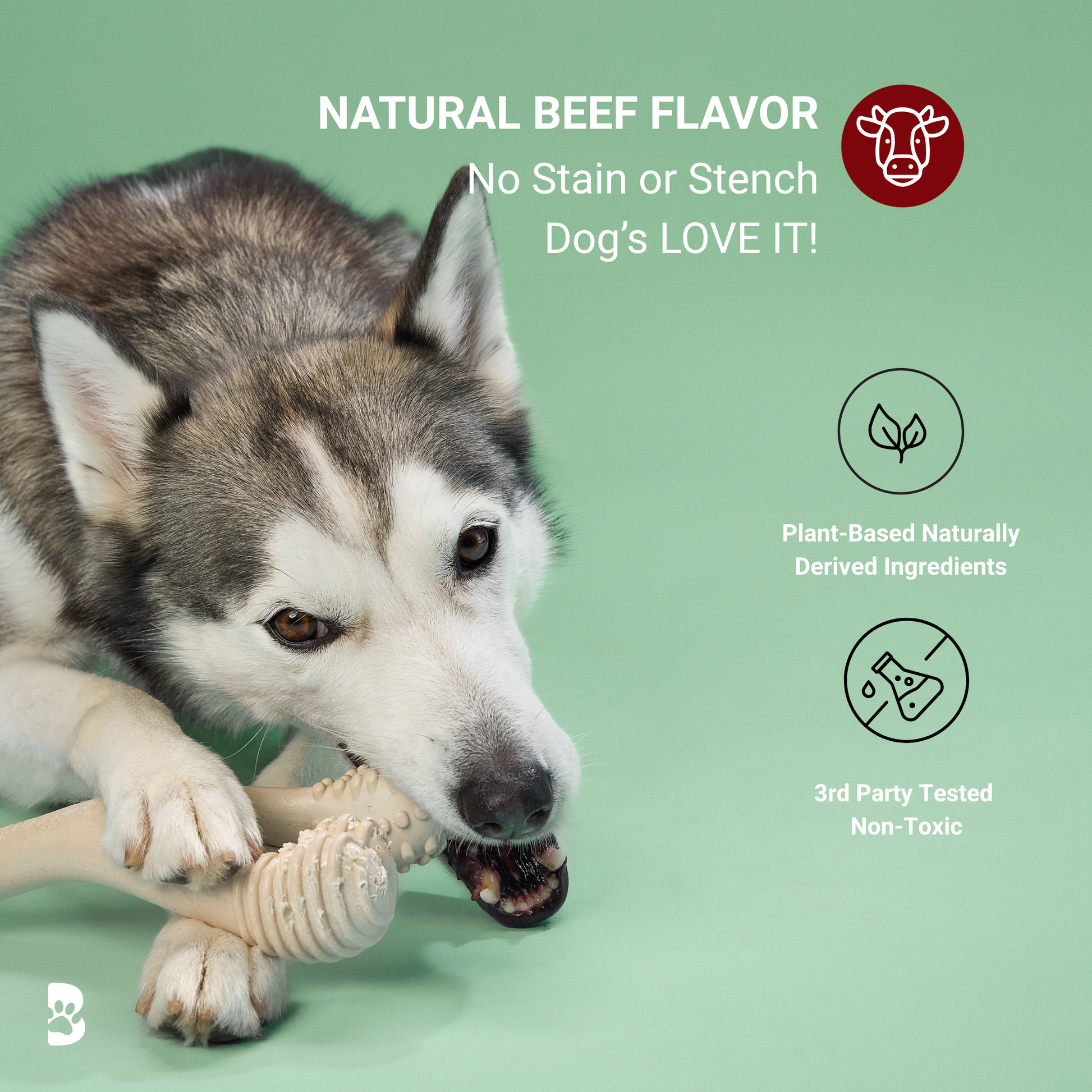 BetterBone Moderate Beef Flavor Dog Chew Toy from BetterBone All Natural Eco-Friendly Dog Chews & Bones, designed for medium dogs.