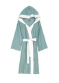 Seaside Serenity Stripe Organic Hooded Short Robe