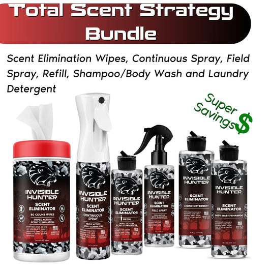 Zone Protects Invisible Hunter Total Scent Eliminator Strategy Kit for effective scent control in hunting.