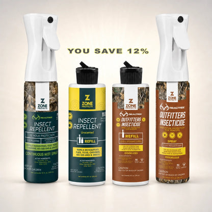 Zone Protects Total Tick Prevention insect repellent and insecticide in an 8oz bundle, designed to repel ticks and insects effectively.