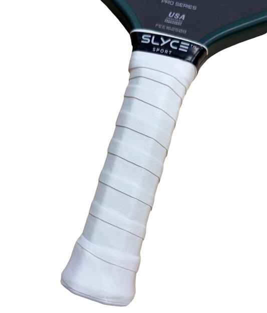 White Slyce Sport GRYPs over-wraps, stylish accessories designed for added warmth and comfort during outdoor activities.