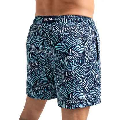Men’s Premium Compression-Lined Hybrid Shorts – Beta Blue