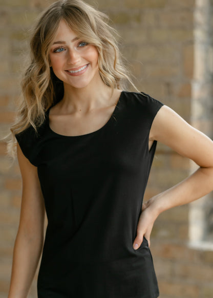 Classic Black Cap Sleeve Tank