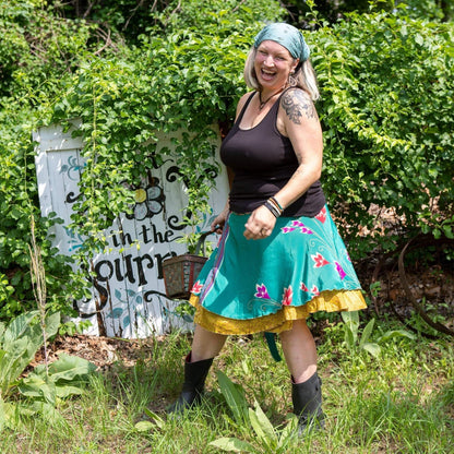 Knee-Length: "Mini" Sari Wrap Skirts