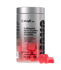 Collection of Arq8™ Creatine Monohydrate Gummies showing various gummy shapes and colors in a clear container.