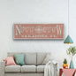 Personalized Coordinates Compass Rose Canvas Sign