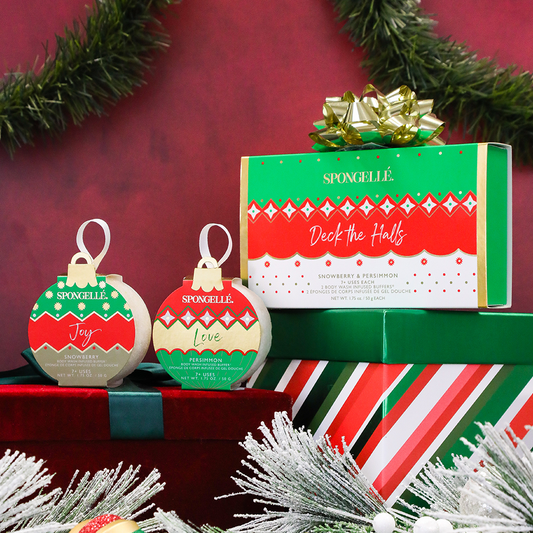 Spongellé Deck the Halls Holiday Ornament Gift Set