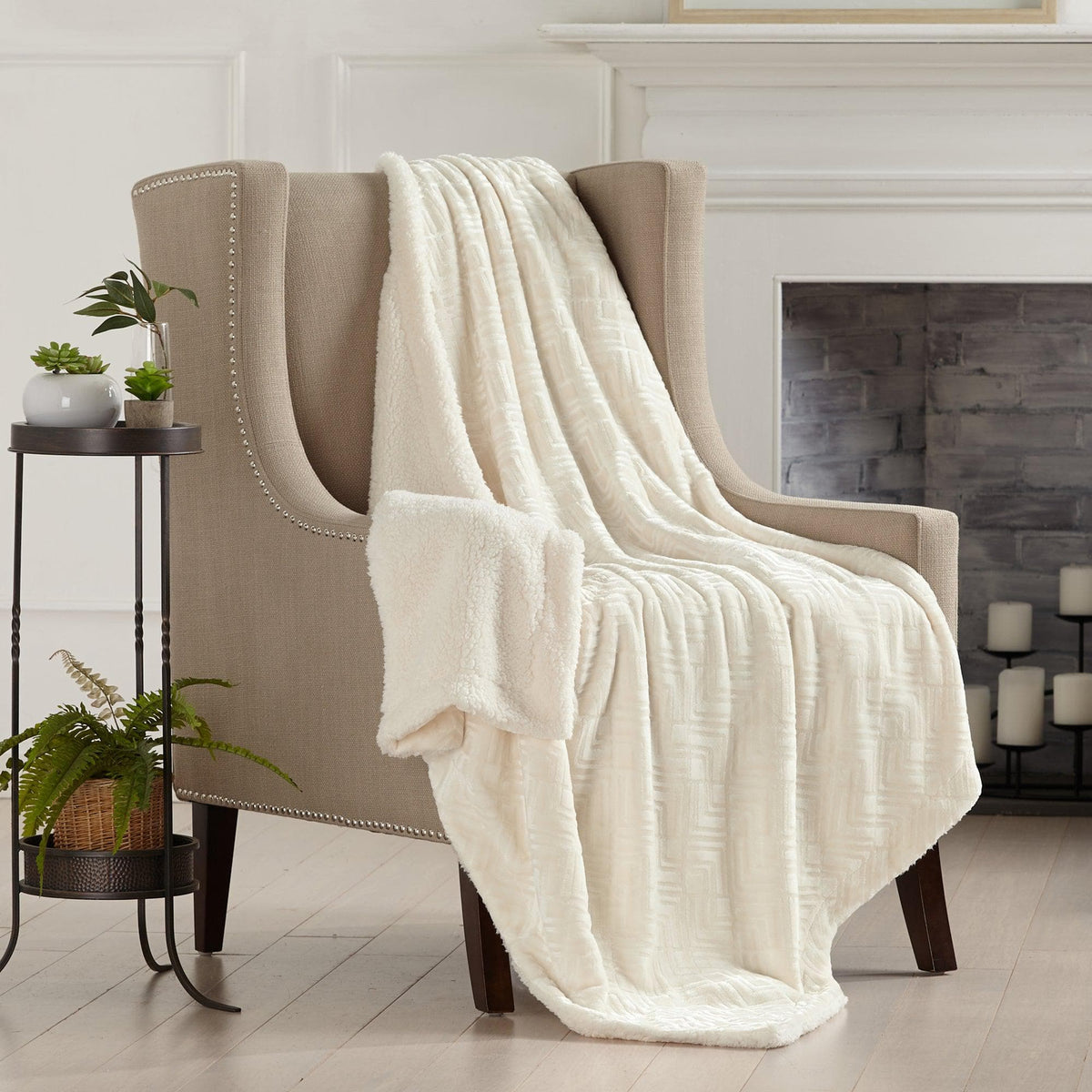 Velvet Plush Sherpa Blanket – Cielo Collection