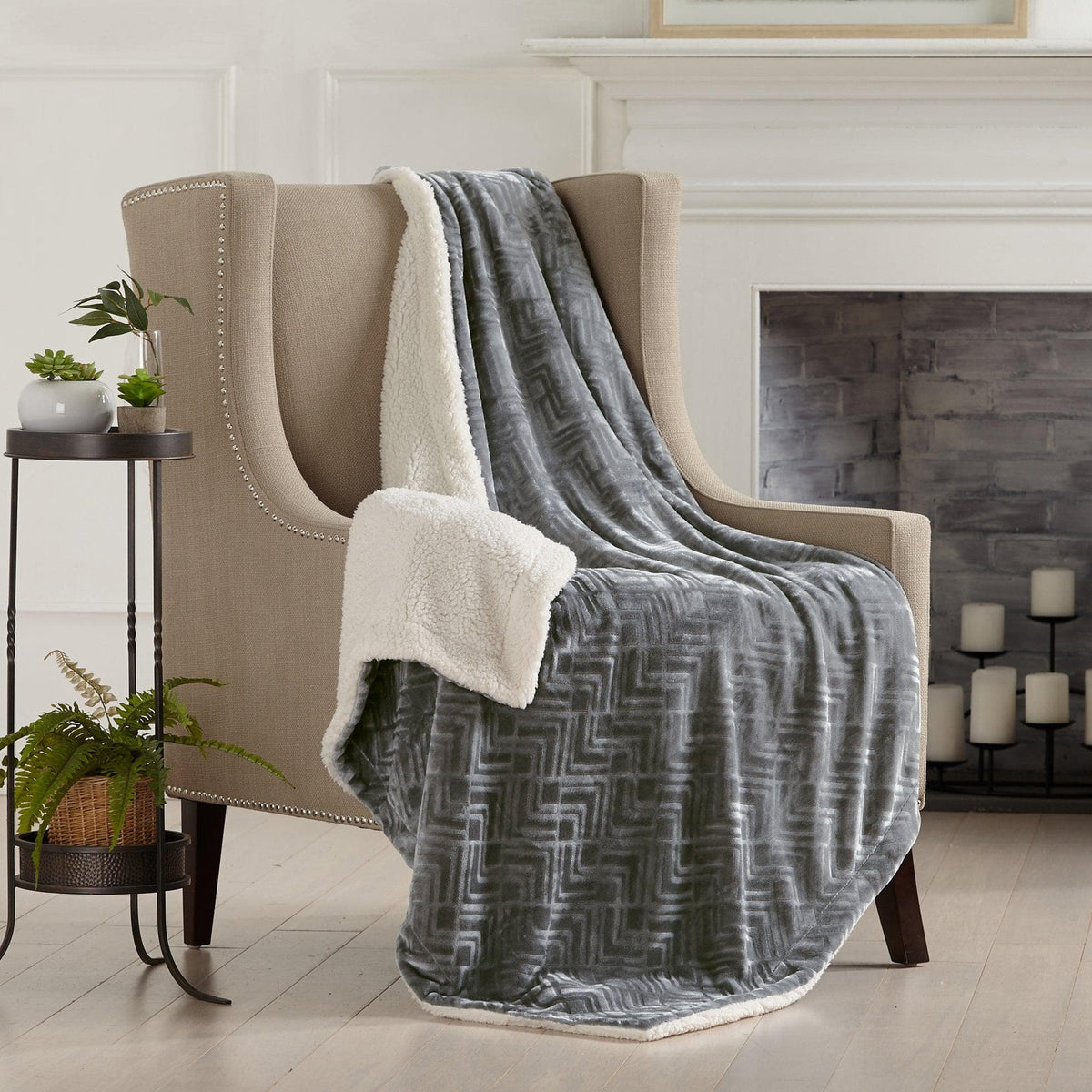 Velvet Plush Sherpa Blanket – Cielo Collection