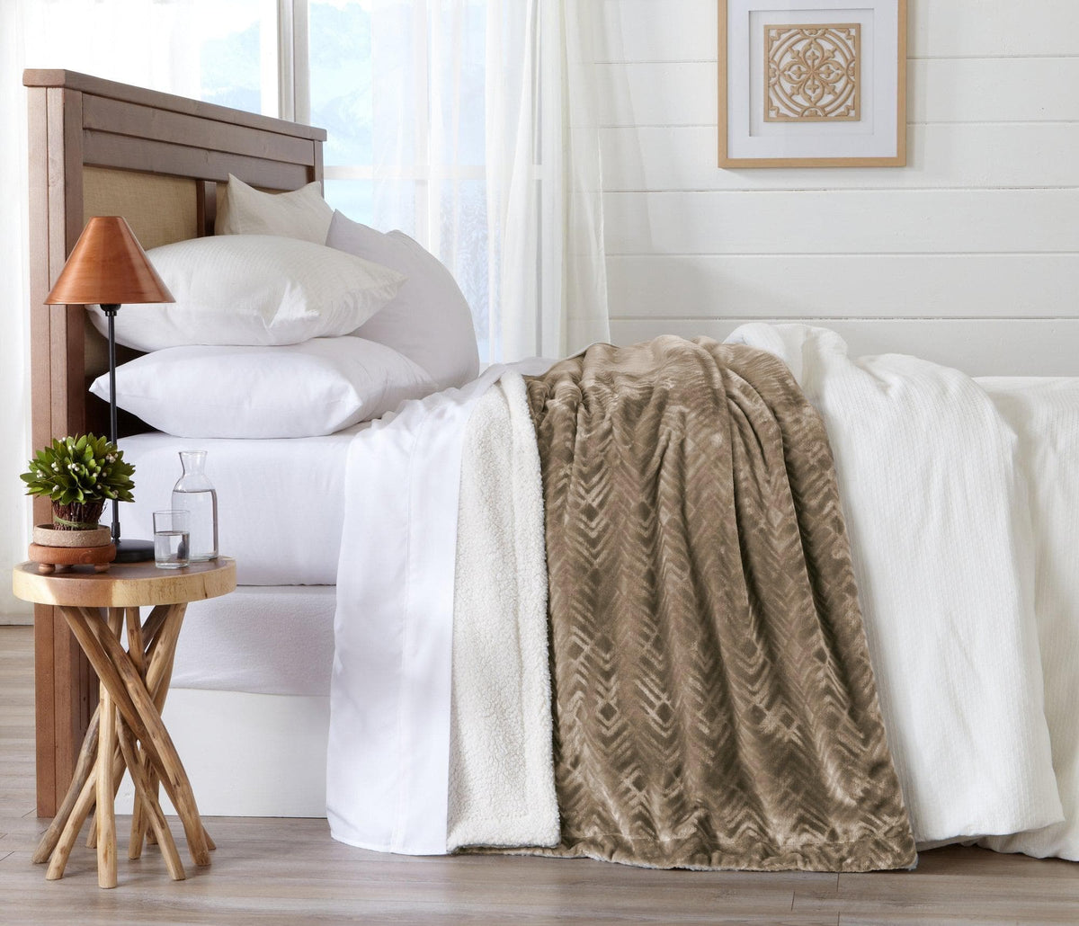 Velvet Plush Sherpa Blanket – Cielo Collection