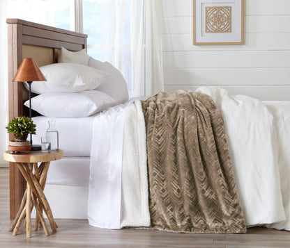 Velvet Plush Sherpa Blanket – Cielo Collection