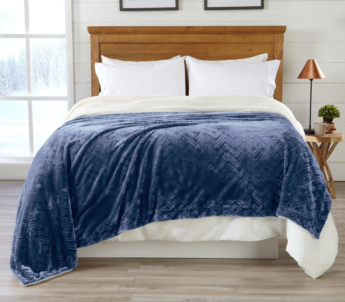 Velvet Plush Sherpa Blanket – Cielo Collection